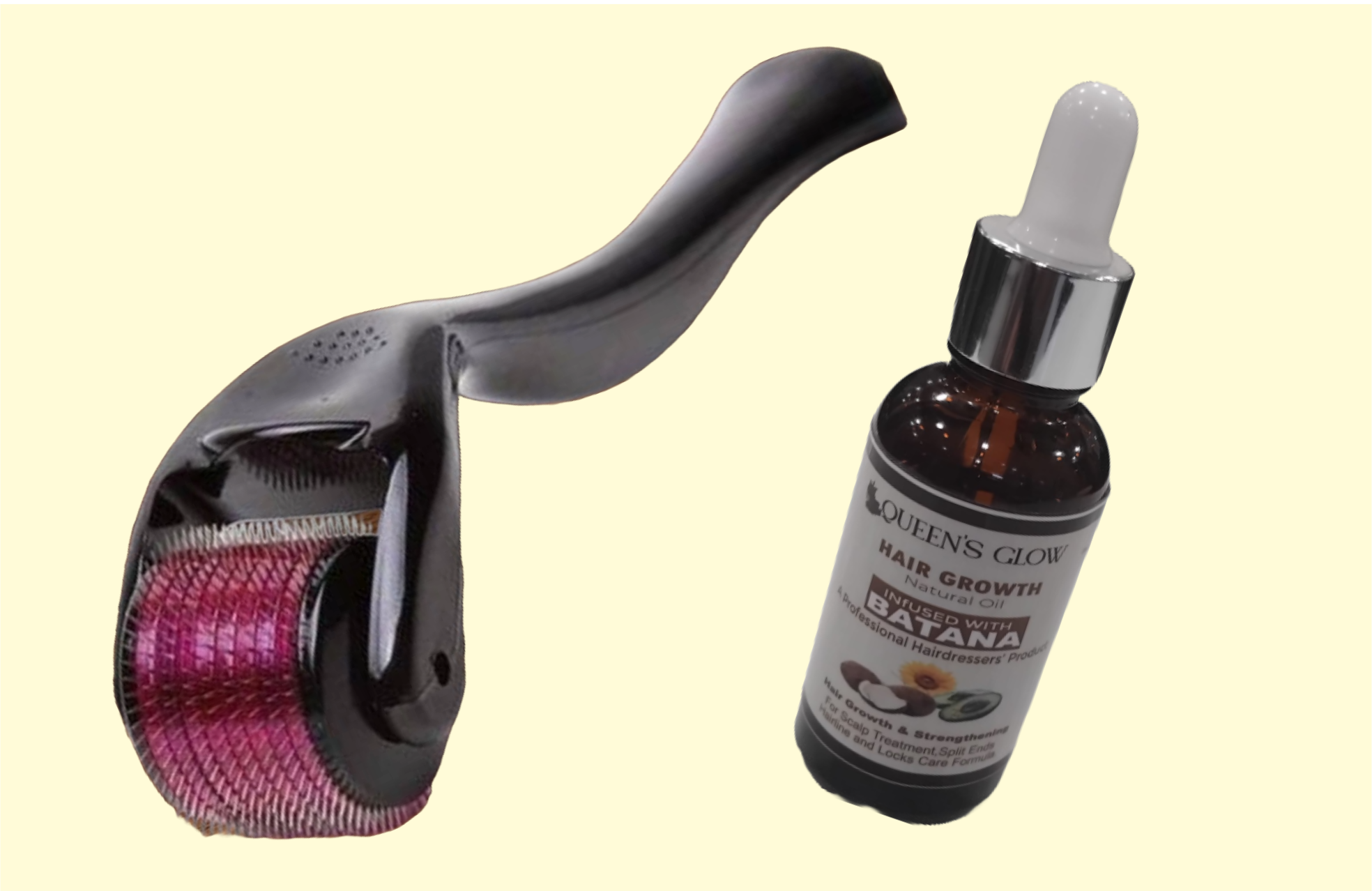 Barber Services needle micro roller with hair growth oil combo